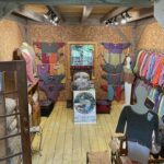Cedar Display space in the barn I call "The FiberShed" for Yarns, Sweaters and Blankets